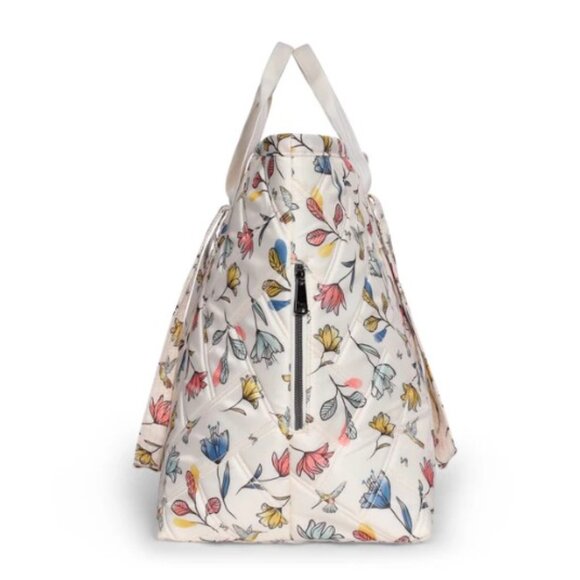Lug Ferry XL Expandable Carry-All Tote Bag Hummingbird Floral - Picture 3 of 13